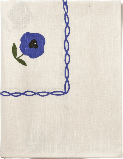 Pick a Poppy Madelen Möllard Pansy duk Blue 350x150 cm