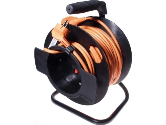 Premiumcord Skjøtekabel 230V Trommel 25M Svart (Ppb-02-25)