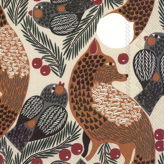 Marimekko servietter lunsj Ketunmarja linen