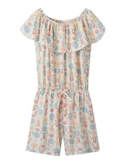 name it Nkfvinaya Ss Playsuit Fffff Noos - Cream - 140