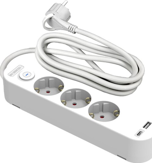 Grenuttak 3-Veis Med Usb C+A 3.4a