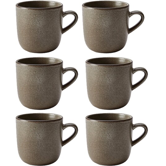 Aida RAW Kaffekopp 20 cl, Forest Brown 6 stk Aida RAW Kaffekopp 20 cl, Forest Brown 6 stk