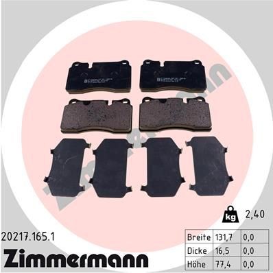 Bremseklosser ZIMMERMANN 20217.165.1