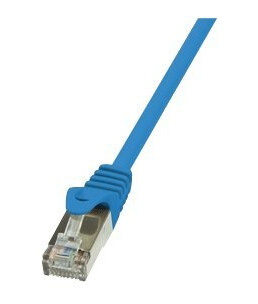 Logilink Koblingskabel Rj-45 Hann Til Rj-45 Hann 50 Cm Foliebelagt Uskjermet Tvinnet Kabelpar F/Utp Cat 5E Blå