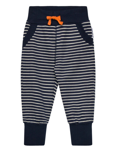 Geggamoja Long Pants Navy Beige Stripe Navy 110/116 Geggamoja Long Pants Navy Beige Stripe Navy 110/116