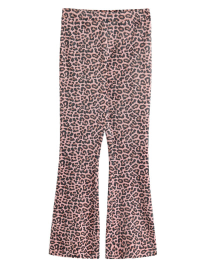Lindex Trousers Flare Velour - Multi/patterned - 158