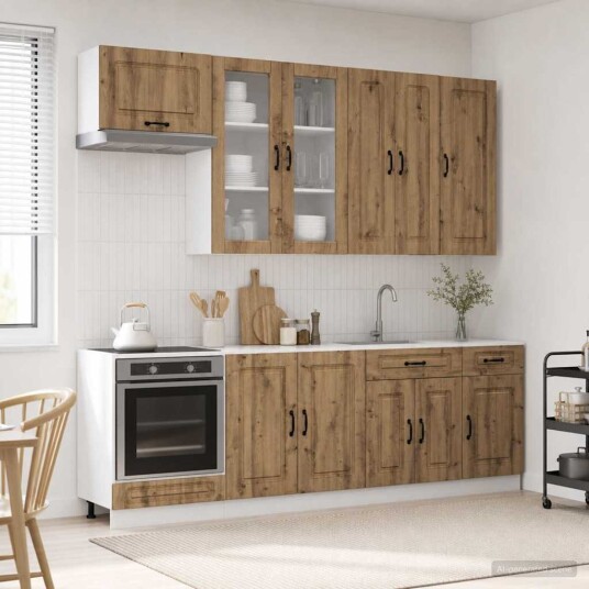 vidaXL Kjøkken enhet KALMAR 8 pcs Artisan eik Konstruert tre vidaXL Kjøkken enhet KALMAR 8 pcs Artisan eik Konstruert tre