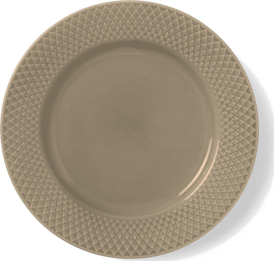 Lyngby celæn - Rhombe Earth tallerken 23 cm clay