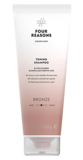 Four Reasons Toning Shampoo for Farget Hår Bronze 250ml - Vegan og Sulfatfri Four Reasons Toning Shampoo for Farget Hår Bronze 250ml - Vegan og Sulfatfri