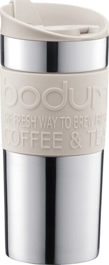 Bodum travel kopp 35 cl rustfritt stål Offwhite