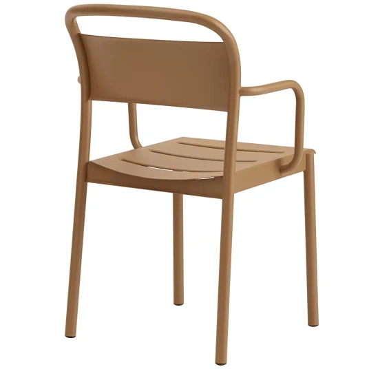 Muuto Linear Steel Stol med armlener Burnt Orange Muuto Linear Steel Stol med armlener Burnt Orange