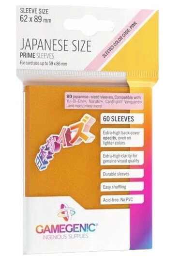 Gamegenic Orange Japanese Prime Sleeves