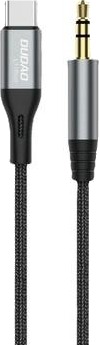Dudao L11ProT USB-C til minijack-kabel Type-C/3.5mm 1m Svart