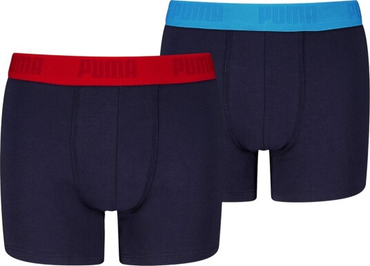 Puma Boxershorts 2 pack Navy/Rød/Speed Blue Puma 170/176 Boxershorts Blå 170 176
