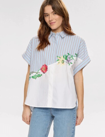 Nümph Nuflorinda Sleeveless Shirt Blue 34