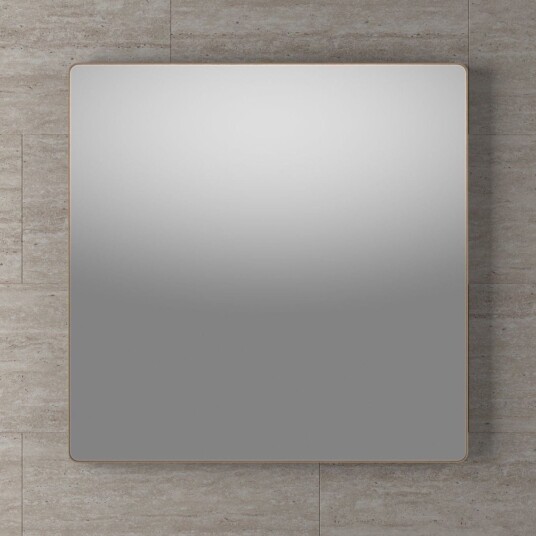 Linn BadØyri Speil Matt Messing / 80x80cm