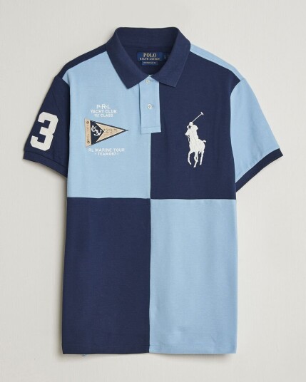 Polo Ralph Lauren Custom Slim Rugby Block Polo NPT Navy/Powder Blue Polo Ralph Lauren Custom Slim Rugby Block Polo NPT Navy/Powder Blue