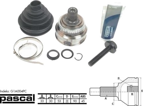 PASCAL G1A004PC Drivledd
