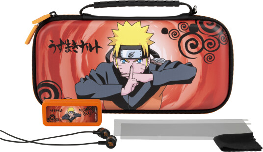 Konix startpakke med etui skjermbeskyttelse og hodetelefoner til Nintendo Switch   Naruto