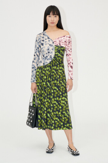 STINE GOYA One Shoulder Long Sleeve Dress, 225 - Multi/patterned - S