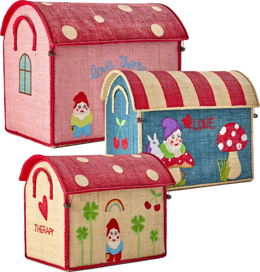 Rice - Large Set of 3 Toy Baskets Love Therapy Theme Rice - Large Set of 3 Toy Baskets Love Therapy Theme