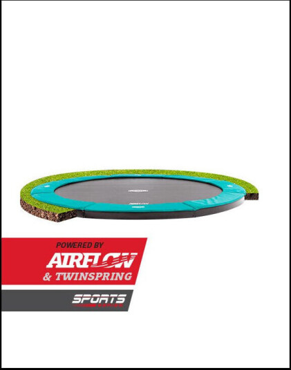 BERG Toys Berg Flatground Champion 380 Grønn Nedgravd Rund Trampoline 380 cm dia Grønn