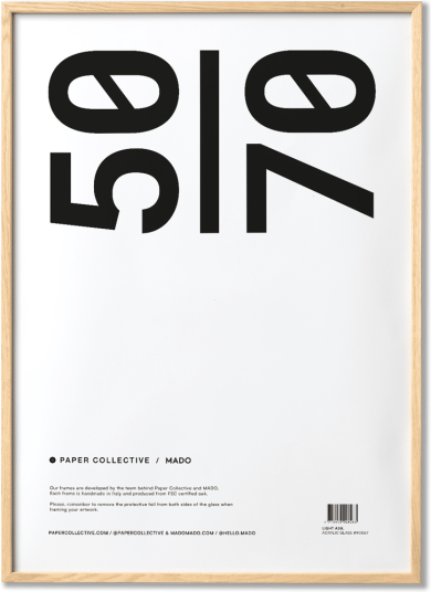Paper Collective ramme plexiglass ask 50x70 cm