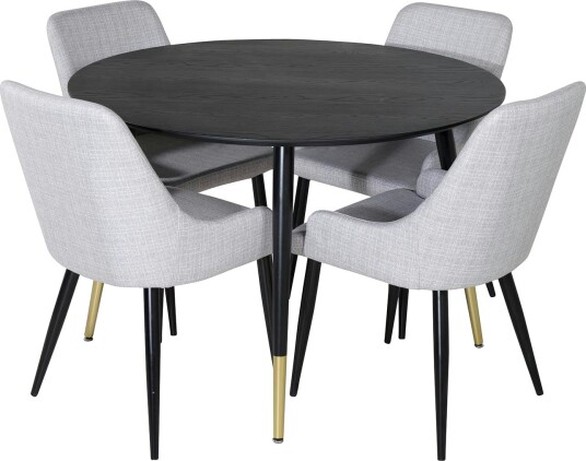Venture Home Spisegruppe Venture Home Dipp Ø115 cm med 4 Plaza Stoler GR19886