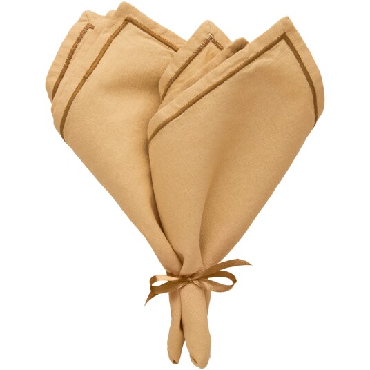 Decotique Sienna Serviett 45x45 cm 2 pk Sand Decotique Sienna Serviett 45x45 cm 2 pk Sand