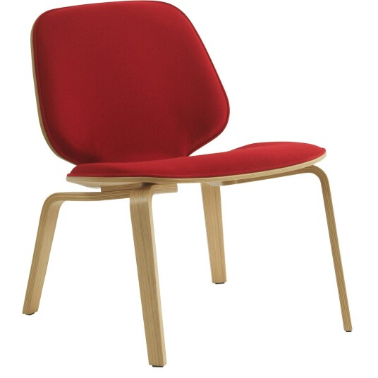 Normann Copenhagen My Chair Lounge Front Upholstery Oak Loungestol Rød
