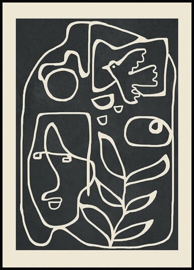 Paleolithic Abstract Art Plakat Plakat / 40x50cm