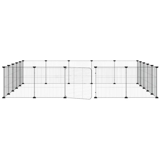 Vidaxl Dyrebur 20 Paneler Med Dør Svart 35X35 cm Stål Vidaxl Dyrebur 20 Paneler Med Dør Svart 35X35 cm Stål