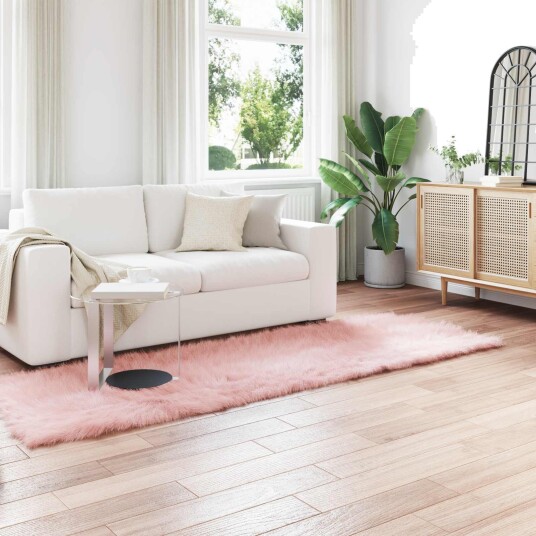Faux Skinnmatte Tafalla Rosa 80 x 250 cm Polyester