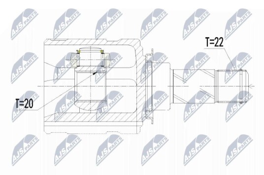 Nty Drivknute drivaksel NTY NPW PL 051