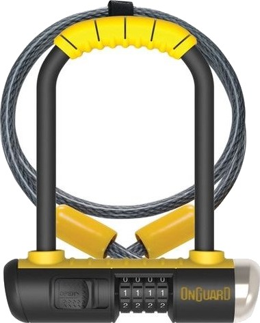 Onguard Sykkellås Combo Mini Dt Gul/Svart (8015C)