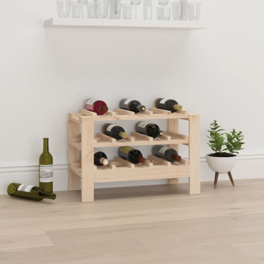 vidaXL Vinstativ 61,5x30x42 cm heltre furu vidaXL Vinstativ 61,5x30x42 cm heltre furu