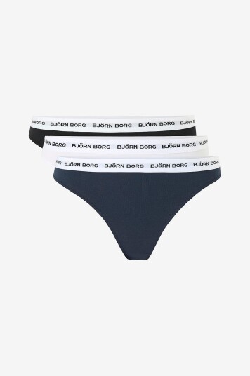 Björn Borg Stringtruser Logo Thong 3 pakning Flerfarget