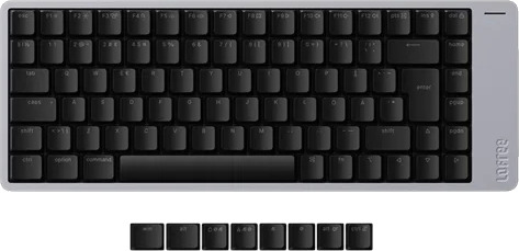 Lofree Flow 2 84 Space Grey Tastatur Nordisk svart OE927Flow2 Black 84 Pulse ISO EU