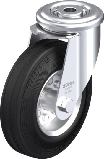 Blickle 639773 Lir-Vehi 125R Dreiehju L - Hjuldiameter 125 Mm - Bæreevne (Maks.) 90 Kg - 1 Stk