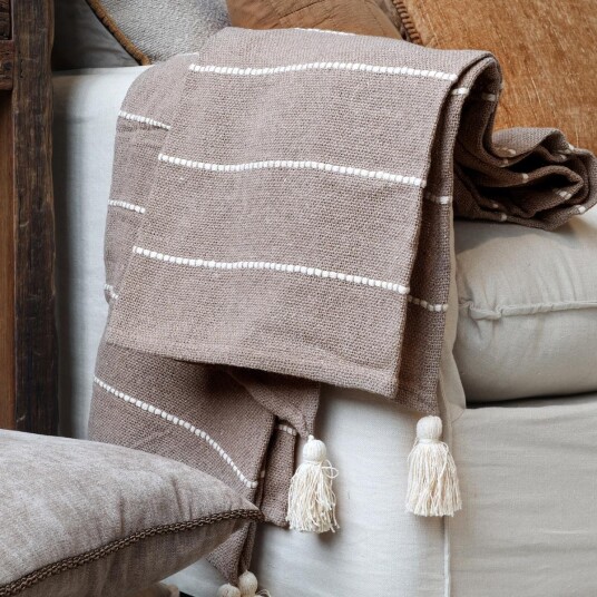 Chic Antique Bomullspledd latte 130x150