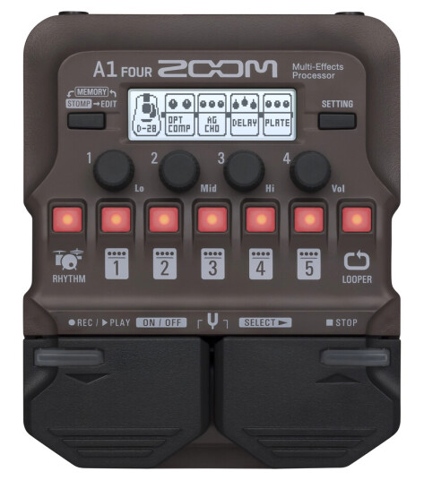 Zoom A1 Four Akustisk Gitar-Prosessor Zoom A1 Four Akustisk Gitar-Prosessor
