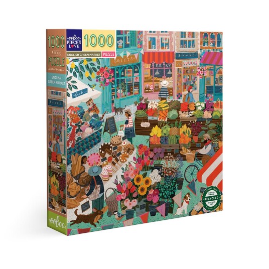 eeBoo Puzzle 1000 pcs English Green Market EPZTEGM eeBoo Puzzle 1000 pcs English Green Market EPZTEGM