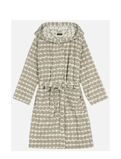 Marimekko Home Räsymatto Hooded Bath Robe White L/XL Marimekko Home Räsymatto Hooded Bath Robe White L/XL