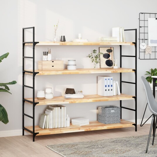 Flytende hyller 2 stk 160x40x4 cm ubehandlet heltre akasie Flytende hyller 2 stk 160x40x4 cm ubehandlet heltre akasie