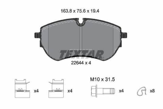 Bremseklosser TEXTAR 2264401
