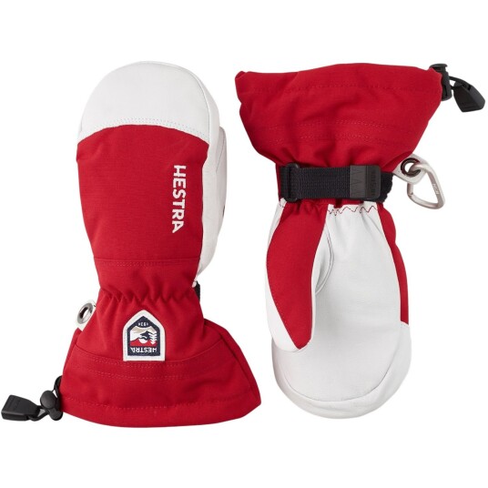 Hestra Army Leather Heli Ski Jr, Skivotter, Junior, Red 5