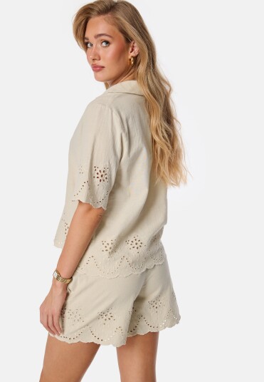Pieces Pcalmina Embroidery Shirt Birch XS