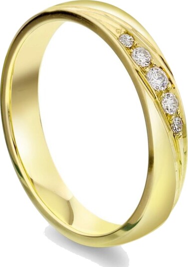 Moments By Pan Jewelry Giftering i 375 gult gull med diamanter 0,09 CT | 3,5 mm bredde