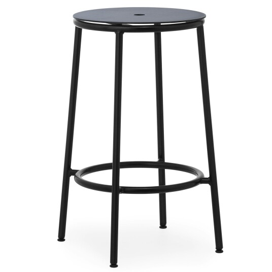 Normann Copenhagen Circa Barstool 65 cm Black Steel Barstol Svart Normann Copenhagen Circa Barstool 65 cm Black Steel Barstol Svart