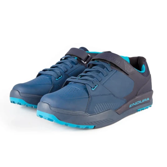 Endura MT500 Burner Flats og Klikk MTB Sko Navy Blå
